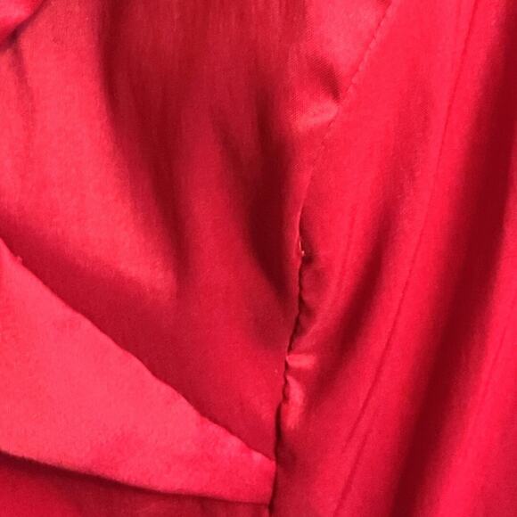 J. R. Nites by Caliendo Jacket Size 10 Vintage Red Rhinestone Buckle Zip Back - Picture 5 of 15